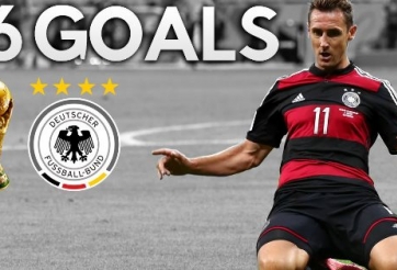 VIDEO: Kỷ lục 16 bàn thắng của Klose tại các vòng chung kết World Cup