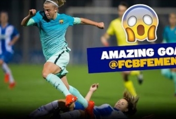 VIDEO: Sao nữ Barca solo ghi bàn từ sân nhà như Maradona