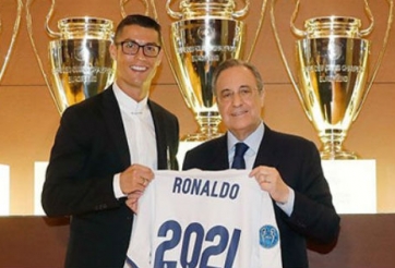 Ronaldo bị giễu cợt ở lễ ký hợp đồng với Real