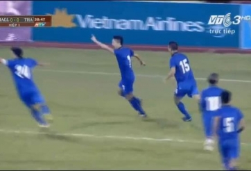 VIDEO: U21 Thái Lan mở tỷ số sau sai lầm của hàng thủ U21 HAGL