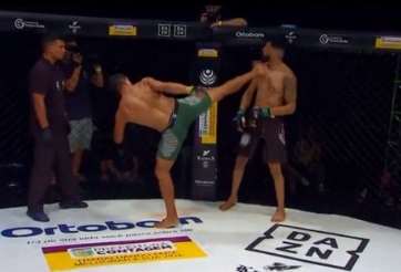 Rợn người với cú đá trúng chỗ hiếm đánh gục võ sĩ Brazil