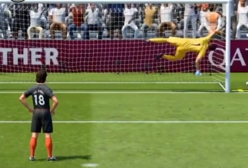 VIDEO: Cú sút penalty ảo diệu chỉ có trong điện tử