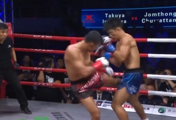 Võ sĩ Thái Lan tung đòn hiểm đánh gãy ống đồng đối thủ