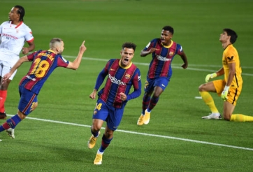 Barca chia điểm với Sevilla trên sân nhà