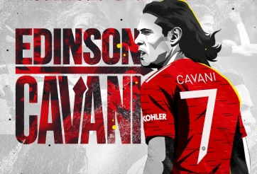 Cavani đón nhận trọng trách lịch sử tại MU