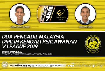 2 trọng tài Malaysia bắt chính những trận cầu đinh tại V-League