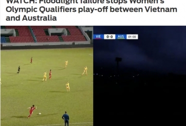 Báo châu Á bất ngờ với tình huống mất điện trong trận Việt Nam – Australia