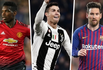 Pogba đổ lỗi cho Ronaldo và Messi sau những lời chỉ trích