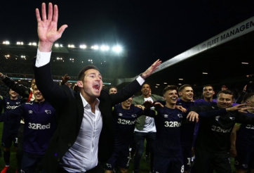 HLV Lampard dẫn dắt Derby County tiến sát tới Ngoại hạng Anh