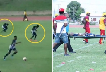 VIDEO: Bàng hoàng 4 cầu thủ bị sét đánh gục ngay trên sân