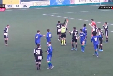 Phút kinh hoàng của đội trẻ Juventus: 3 thẻ đỏ và 1 bàn thua