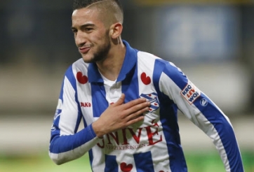 Heerenveen hưởng lợi lớn nếu Hakim Ziyech cập bến Chelsea