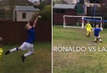 Cầu thủ nhí tái diễn '10 bàn thắng thế kỷ' gây sốt cộng đồng mạng