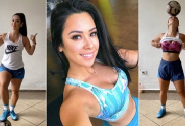 Mỹ nhân Brazil gây sốt với màn vừa tâng bóng vừa cởi áo