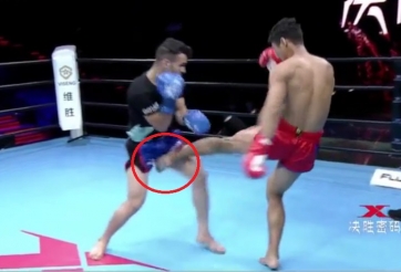 VIDEO: Võ sĩ Trung Quốc đá vào chỗ hiểm, hạ gục đối thủ sau 10 giây