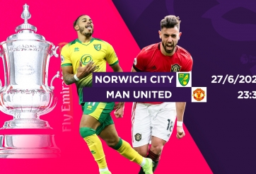 Xem trực tiếp Norwich vs MU - Cúp FA ở đâu, kênh nào?