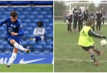 VIDEO: Sao Chelsea lập siêu phẩm đá phạt kiểu Ronaldo từ khi còn nhỏ
