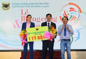 Hơn 2 tỉ đồng tiền thưởng cho bóng chuyền VTV BĐ Long An