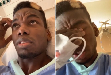 Pogba bàng hoàng sau ca phẫu thuật mắt cá chân