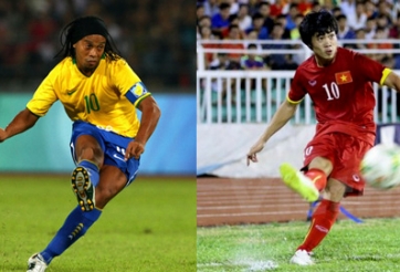VIDEO: So sánh 2 tuyệt phẩm đá phạt của Ronaldinho và Công Phượng