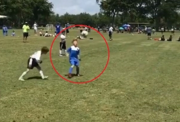 VIDEO: 'Messi nhí' gây sốt với siêu phẩm vô-lê từ giữa sân