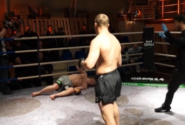 VIDEO: Cao thủ nội công ra đòn vô hình hạ đo ván võ sĩ Nga