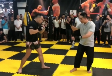Cựu Tổng đàn chủ Vịnh Xuân thua knock-out võ sĩ nghiệp dư Việt Nam