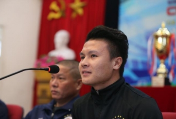 VIDEO: Quang Hải cùng Quế Ngọc Hải 'khẩu chiến' trước derby Thủ đô