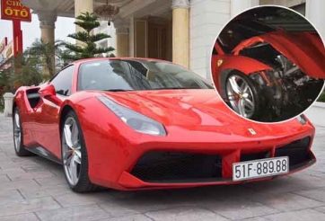 Ferrari 488 GTB của Tuấn Hưng gặp nạn: Ai là người lái?