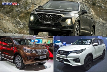 So sánh Hyundai SantaFe với Toyota Fortuner, Nissan Terra