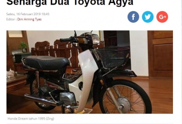Honda Dream giá 12 cây vàng của Hưng “sắt” gây sốt trên báo Indo