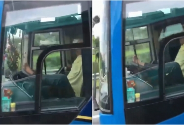 VIDEO: Dân mạng phẫn nộ khi tài xế xe khách lái xe bằng chân
