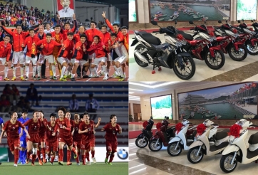 Tuyển bóng đá Việt Nam tiếp tục được tặng Honda Lead, Winner X