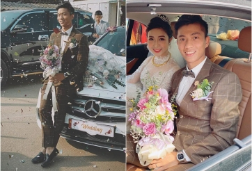 Phan Văn Đức rước dâu bằng xe sang Mercedes-Benz tiền tỷ