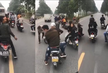 Xử lý nhóm thanh niên lạng lách, cản trở xe chở tân binh nhập ngũ