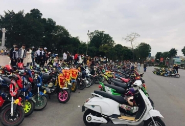 Xử lý hàng loạt học sinh đi “off team” xe máy điện tại Nam Định