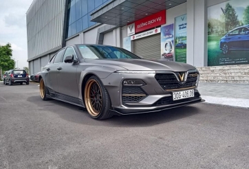 Tận mắt VinFast Lux A2.0 độ body thân rộng như siêu xe