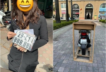 Dân mạng 'phát sốt' với chiếc Honda SH biển số 888.88