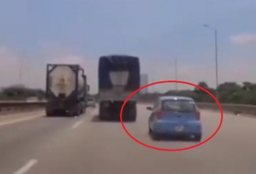 VIDEO: Kia Morning tạt đầu xe tải và cái kết như phim hành động