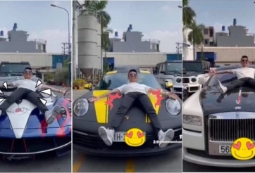 VIDEO: Minh 'Nhựa' gây sốt khi chơi cầu trượt trên hàng loạt siêu xe