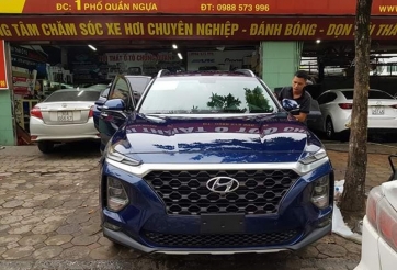Chưa ra mắt, Hyundai Santafe 2019 đã vi vu trên phố Hà Nội