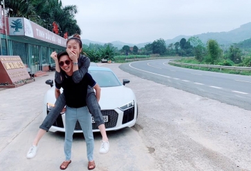 Cường “Đô-la” lái dàn siêu xe Audi R8 V10 và Lamborghini Huracan về Lạng Sơn