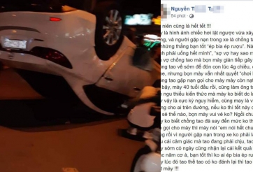 Chồng uống say lái ôtô gặp tai nạn, vợ đăng đàn chửi bạn nhậu