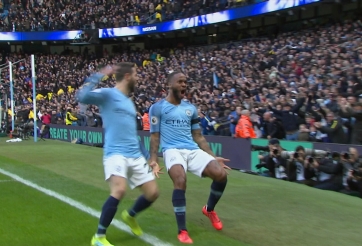 VIDEO: Sterling mở tý số rất sớm cho Man City 