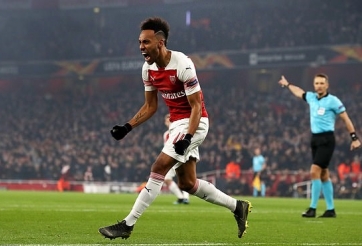 Aubameyang tỏa sáng, Arsenal vào tứ kết Europa League