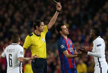 UEFA ra phán xét về trọng tài bắt trận Barca 6-1 PSG