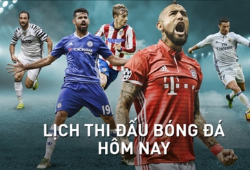 Lịch thi đấu bóng đá hôm nay 23/4, rạng sáng 24/4