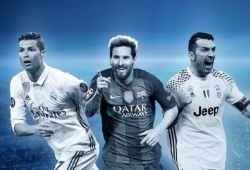 UEFA công ĐHTB cúp C1 2016/17: Real góp đến 8 cái tên