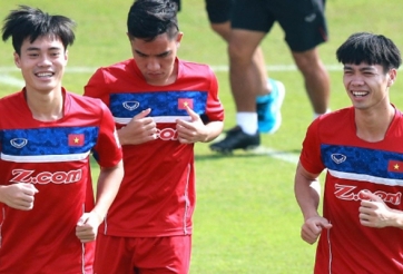 U22 Việt Nam tập sảng khoái trước trận gặp Ngôi sao K-League