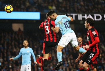 Aguero lập cú đúp, Man City thắng hủy diệt Bournemouth